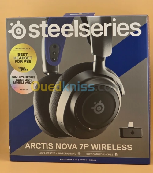 SteelSeries Arctis Nova 7P - Casque de jeu Wireless - 2.4 GHz & Bluetooth  - PlayStation, PC, Switch