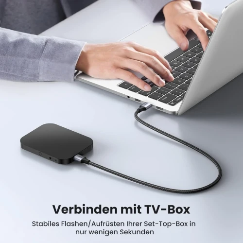 UGREEN Câble USB 3.0 Type A Mâle vers Male Nylon Tressé pour Disque Dur Externe, Lecteur DVD, Refroidisseur PC Portable, Hub, TV Box, Imprimante et Caméra