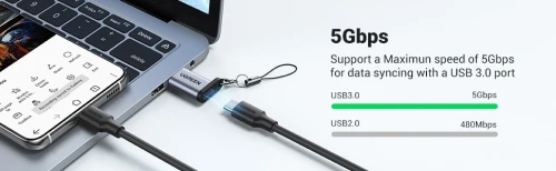 UGREEN Adaptateur USB C vers USB 3.0 Type C 3.1 Femelle vers USB A Mâle