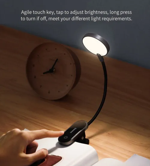 Baseus Clip Booklite Lampe De Lecture tactile sans fil rechargeable par USB