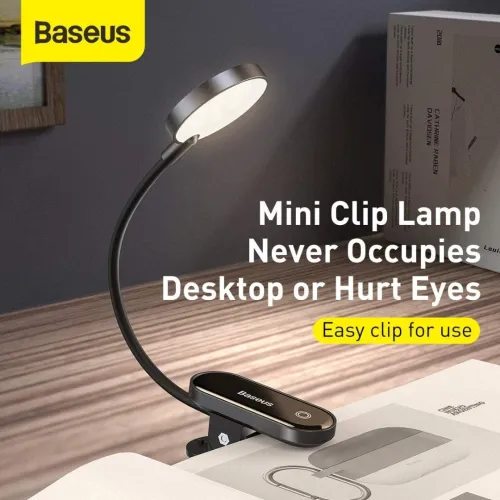 Baseus Clip Booklite Lampe De Lecture tactile sans fil rechargeable par USB