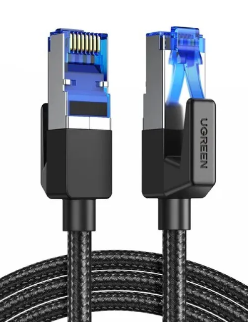 UGREEN Câble Ethernet RJ45 Cat 8 Plat Tressé Blindé Haute Vitesse 40Gbps 2000Mhz / 10 Metre