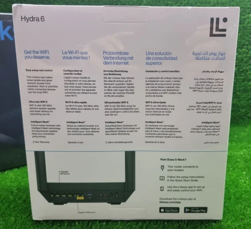 Linksys Routeur WiFi 6 Mesh Double Bande Hydra 6 (AX3000) + excellent Pour Modem Fibre Optique FTTH 