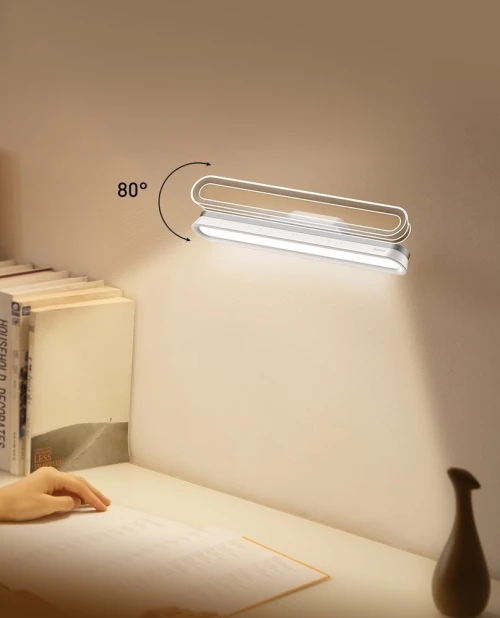 Baseus LED Lampe de Bureau Magnétique Lampe de Table Armoire Lumière USB Rechargeable 