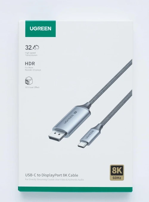 UGREEN Câble USB C vers DisplayPort 1.4 8K 60Hz 30Hz 4K 240Hz 144Hz HDR VRR Thunderbolt 4 3  - 2M 