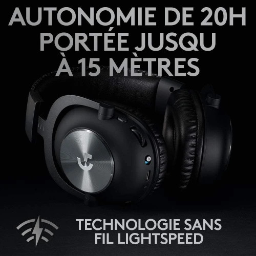 Logitech G Pro X Wireless Lightspeed Casque gaming sans fil DTS Headphone:X 2.0