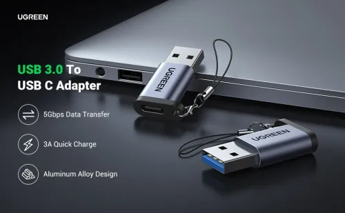 UGREEN Adaptateur USB C vers USB 3.0 Type C 3.1 Femelle vers USB A Mâle