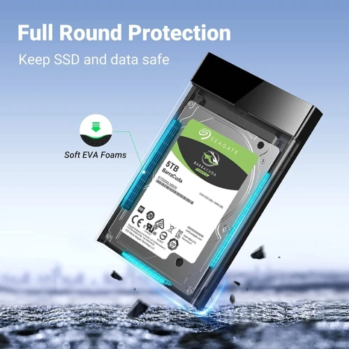 UGREEN 2.5 Boîtier De Disque Dur USB 3.0  À SATA III 6Gbps Pour SSD HDD 9.5 7mm