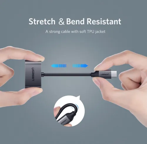 Adaptateur T  USB C vers 3,5 mm, écouteurs audio AUX 2 en 1 + charge PD Huawei + OnePlus + Xiaomi