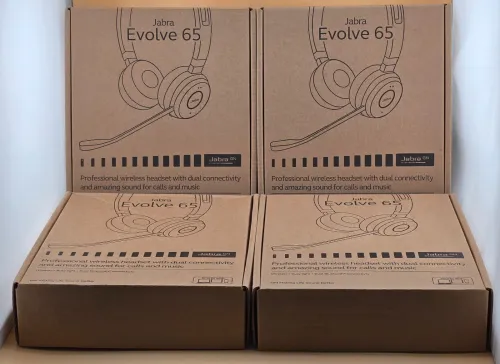 Jabra Evolve 65 Micro-casque sans fil stéréo pro réduction bruit Bluetooth certifié Microsoft Teams