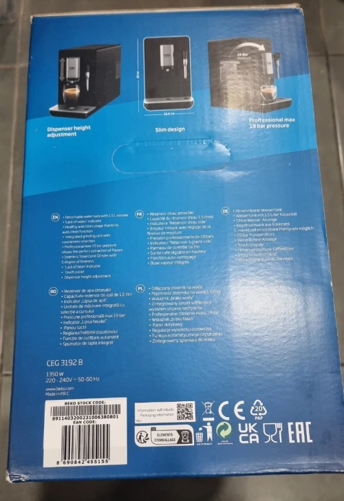 beko CEG3192B Machine a Café a Grain Expresso avec broyeur