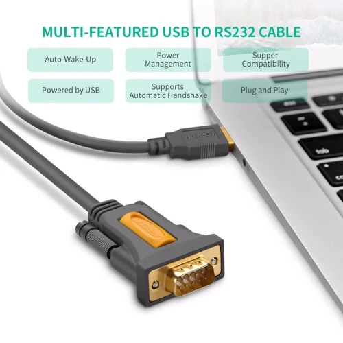 Ugreen USB vers RS232 Port COM Série PDA 9 DB9 Pin RS-232 Femelle 