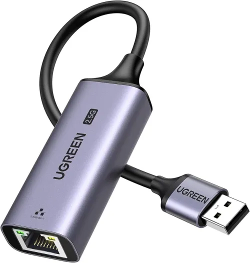 UGREEN USB 3.0 vers RJ45 Ethernet 2.5 Gigabit / 2500 Mbps LAN Plug Play Full Compatible 