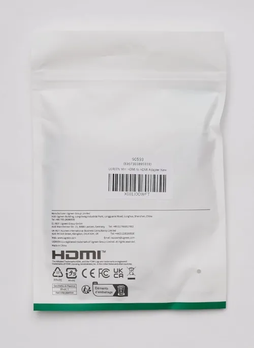 UGREEN Mini HDMI Mâle vers HDMI 2.0 Femelle 4K@60Hz 18Gpbs 3D Ethernet Arc / 25CM Full Compatible  