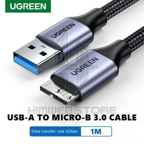 UGREEN Câble USB 3.0 Mâle A vers Micro B 5 Gbps pour Disque Dur Externe Nylon Tressé (1M) (2M)