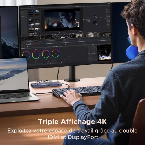 UGREEN Revodok 12 in 1 USB-C HUB 2 x HDMI 4K60Hz + DisplayPort 4K120Hz + 10Gbps Data + PD 100W 