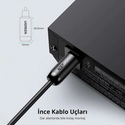 Ugreen Câble Audio Fibre Optique UGREEN 1,5 m Noir ( optique numérique Toslink ) 