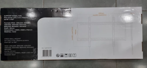 NorStone FIX 60100 - support TV mural - 100 kg - de 60" à 100"