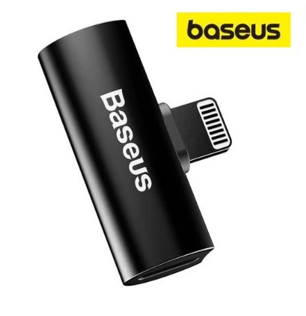  Baseus CAL46-01 CONVERTISSEUR AUDIO LIGHTNING - Adaptateur Dual Lightning, Charge et Écoute 