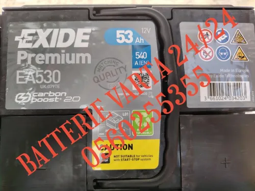 BATTERIE EXIDE EA530 12V 53AH 540A(EN)