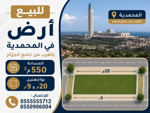 Vente Terrain Alger Mohammadia