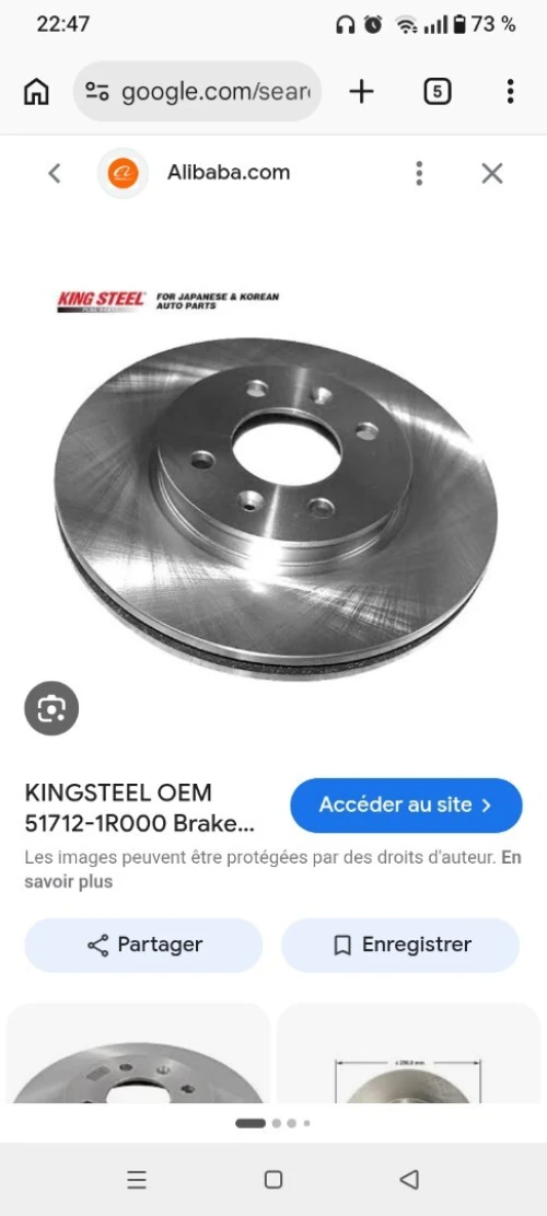 Disque de frein Hyundai kia