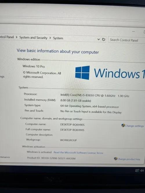 DELL Latitude 5400 i5 8eme gen, 8GB ram