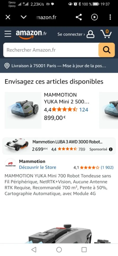 Tondeuse à gazon automatique