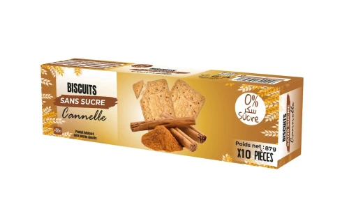 BISCUIT SANS SUCRE Cannelle X 10 pièces