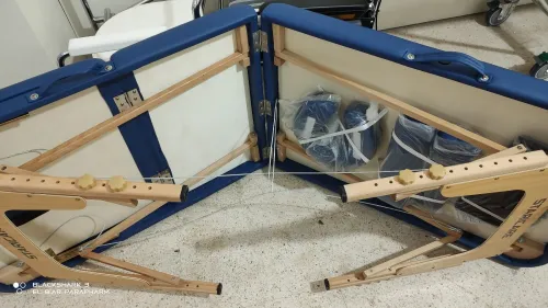 Table de massage en bois pliable 3 zone 