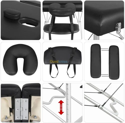 TABLE DE MASSAGE EN ALUMINIUM 2 ZONE