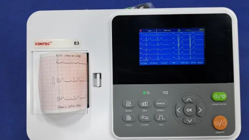 Electrocardiographe ECG Contec E3 (3 pistes) avec interprétation (Nouveau modèle)