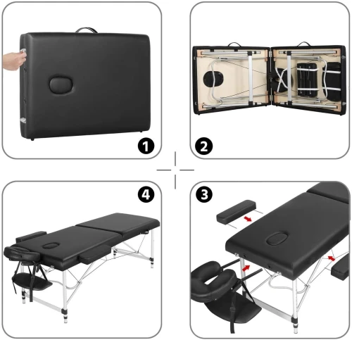 TABLE DE MASSAGE EN ALUMINIUM 2 ZONE 