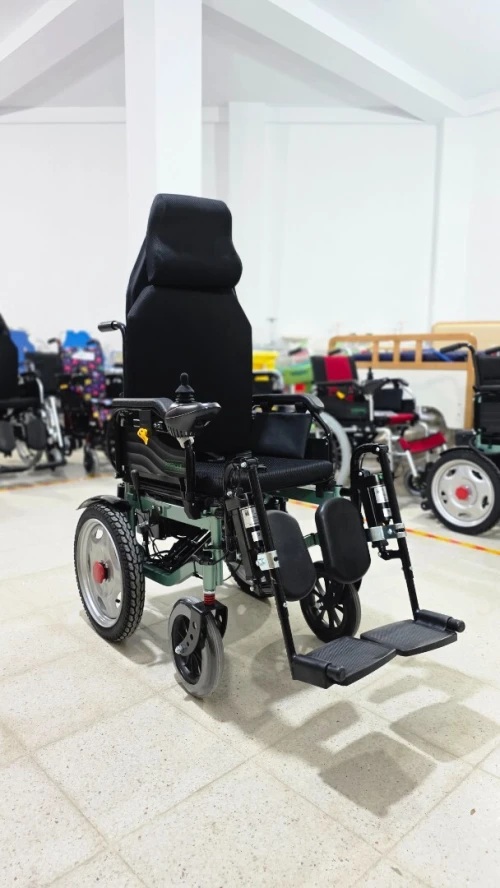 Fauteuil Roulant Électrique JRWD1603U | Dossier Haut, Grandes Roues, Autonomie jusqu à 15 km