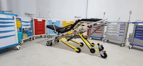 Brancard d'ambulance avec potence - Chariot brancard ambulance