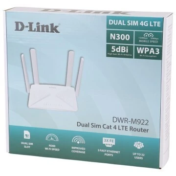 D-LINK DWR-M922 - ROUTEUR 4G LTE - DUAL SIM - WI-FI 300 MBPS
