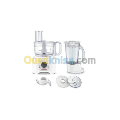 Moulinex Robot Multifonction - Double Force Compact -  - 19 Fonctions - Bol Plastique - Blanc