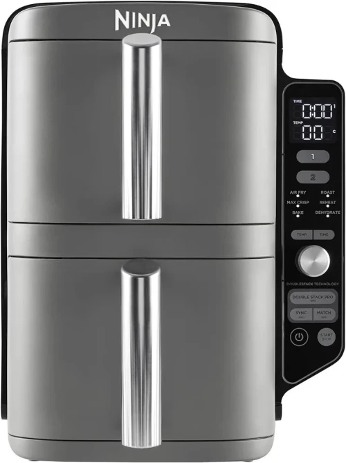 NINJA Double Stack XL Friteuse sans huile, friteuse verticale à 2 tiroirs, capacité de 9,5L