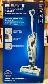 BISSELL CrossWave C3 Pro, Aspirateur Balai Laveur à Câble, Aspire, Lave et Sèche, Nettoyeur Eau Poussière, Extraction Puissante des Taches Humides et Sèches, Nettoyeur 3en1 pour Multi-surfaces, 3555N