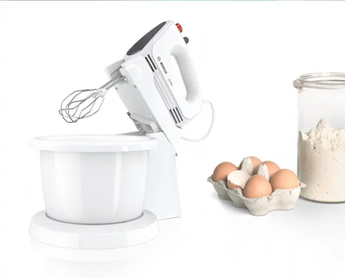 Batteur BOSCH PETRIN CleverMixx 375 W Blanc, gris foncé 4 VITESSE MFQ2600G -