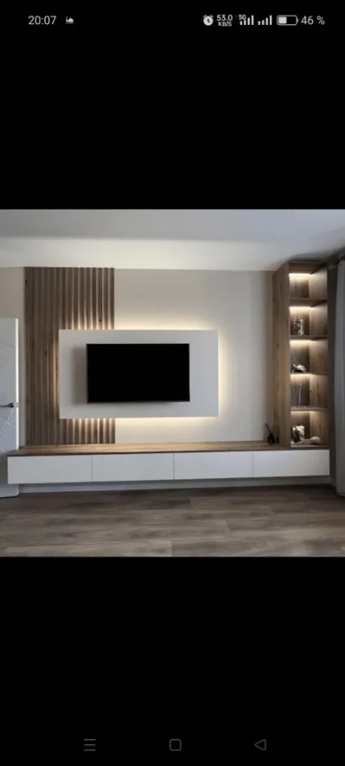 Montage meuble tv suspendu + habillage murale