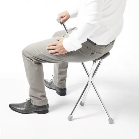 Canne avec chaise