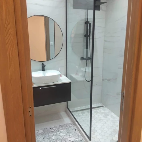 Confection douche italienne en verre 
