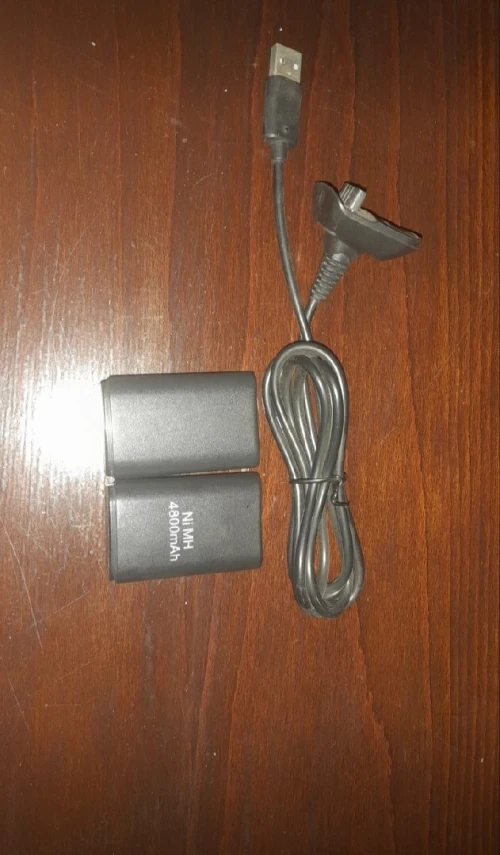 Cable mannete xbox 360+2Batterie mannete 360