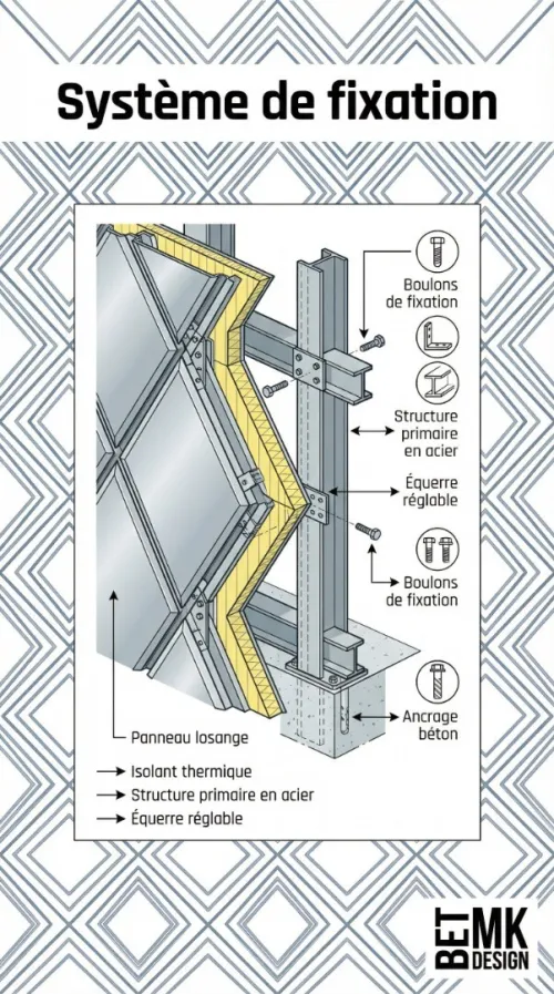 étude, Design et maitrise d'œuvre de réalisation de Façade Aluminium paramétrique