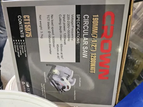 Scie Circulaire 1200W 190mm CT15075 CROWN