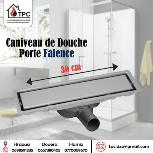 Caniveau de douche Porte Faience