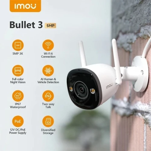 Camera imou Bullet 3 3k 5mp Full-Color+Alarme Original