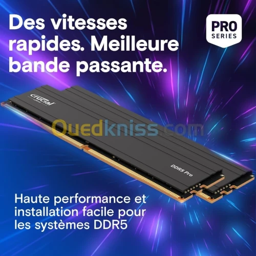 RAM CRUCIAL PRO DDR5 32GB (16GB*2) 6000MHZ CL36 BLACK