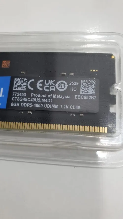 CRUCIAL 8 Go DDR5 UDIMM - 4800 MHz